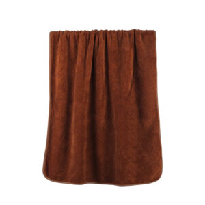 Solid Jacquard Herringbone Jacquard Coral Fleece Bath Towel#1003