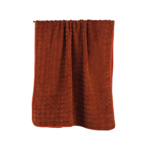 Solid Jacquard Bar Waffle Grid Coral Fleece Bath Towel#1013