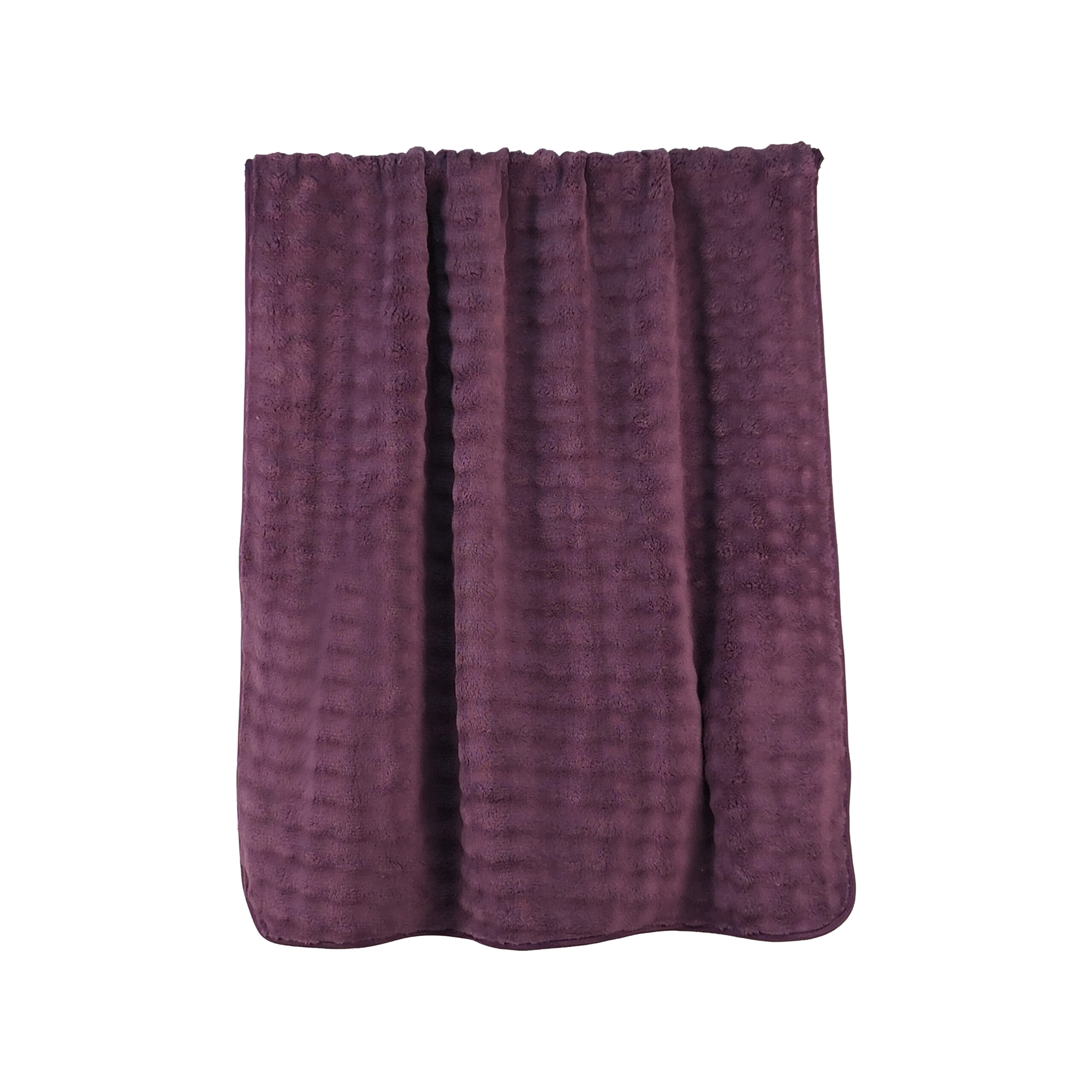 Solid Jacquard Bar Waffle Grid Coral Fleece Bath Towel#1014