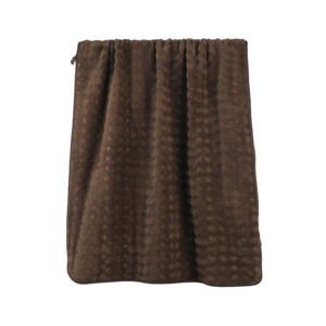 Solid Jacquard Bar Waffle Grid Coral Fleece Bath Towel#1015
