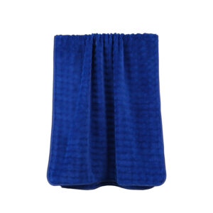 Solid Jacquard Bar Waffle Grid Coral Fleece Bath Towel#1016