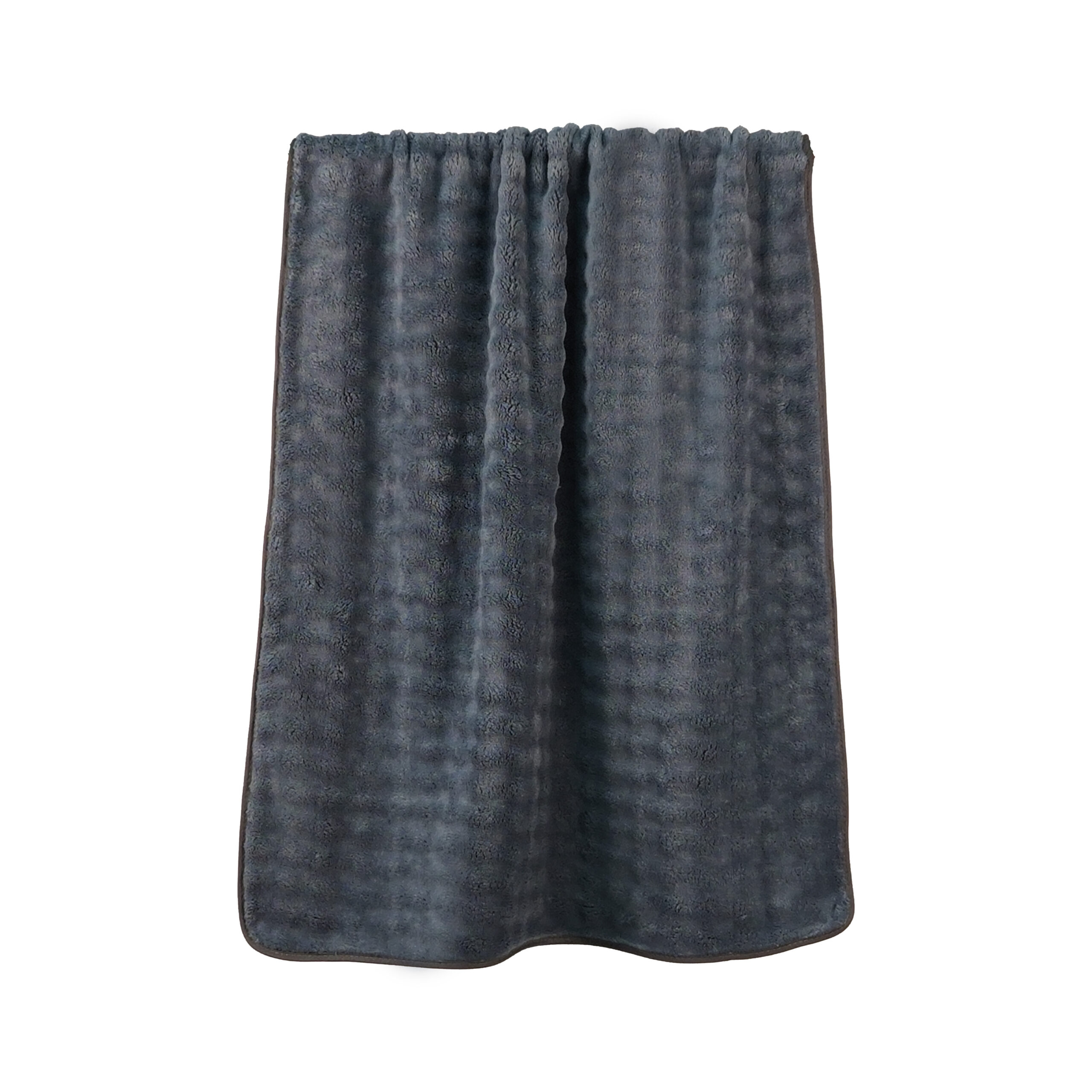 Solid Jacquard Bar Waffle Grid Coral Fleece Bath Towel#1017