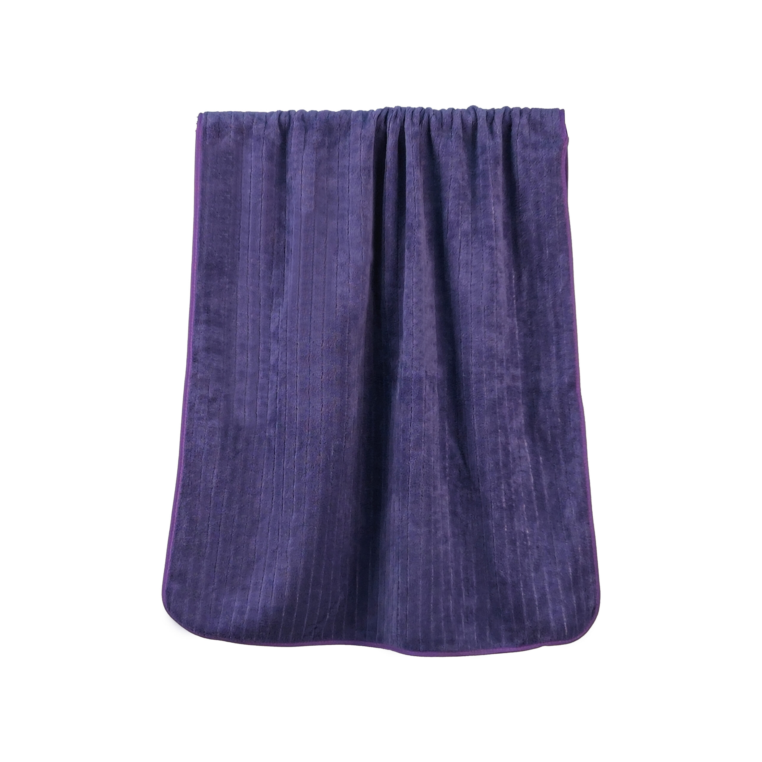 Solid Jacquard Fine Stripes Coral Fleece Bath Towel#1050