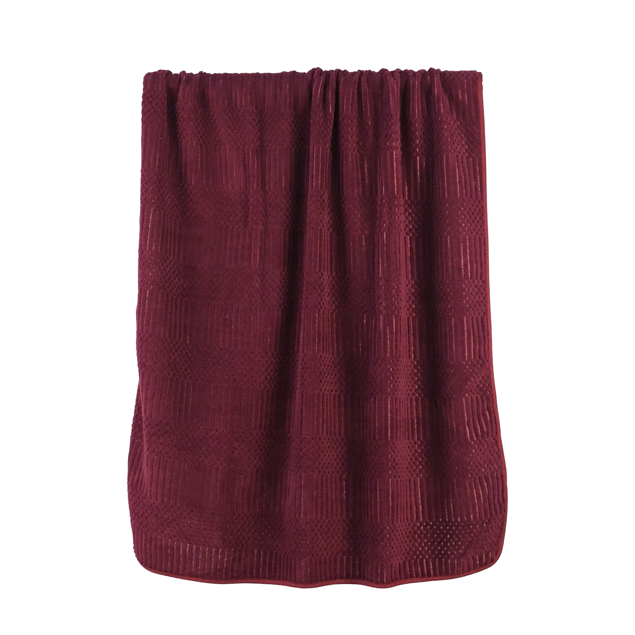 Solid Jacquard Diamond Grid Ribbed Coral Fleece Bath Towel#1054