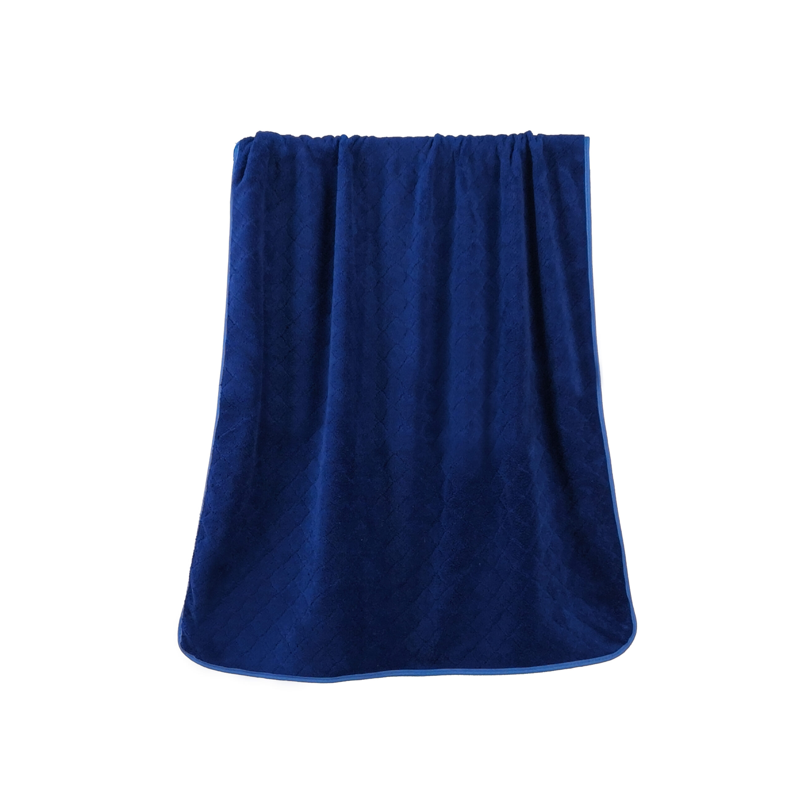 Solid Jacquard Diamond Jacquard Grid Coral Fleece Bath Towel#1062