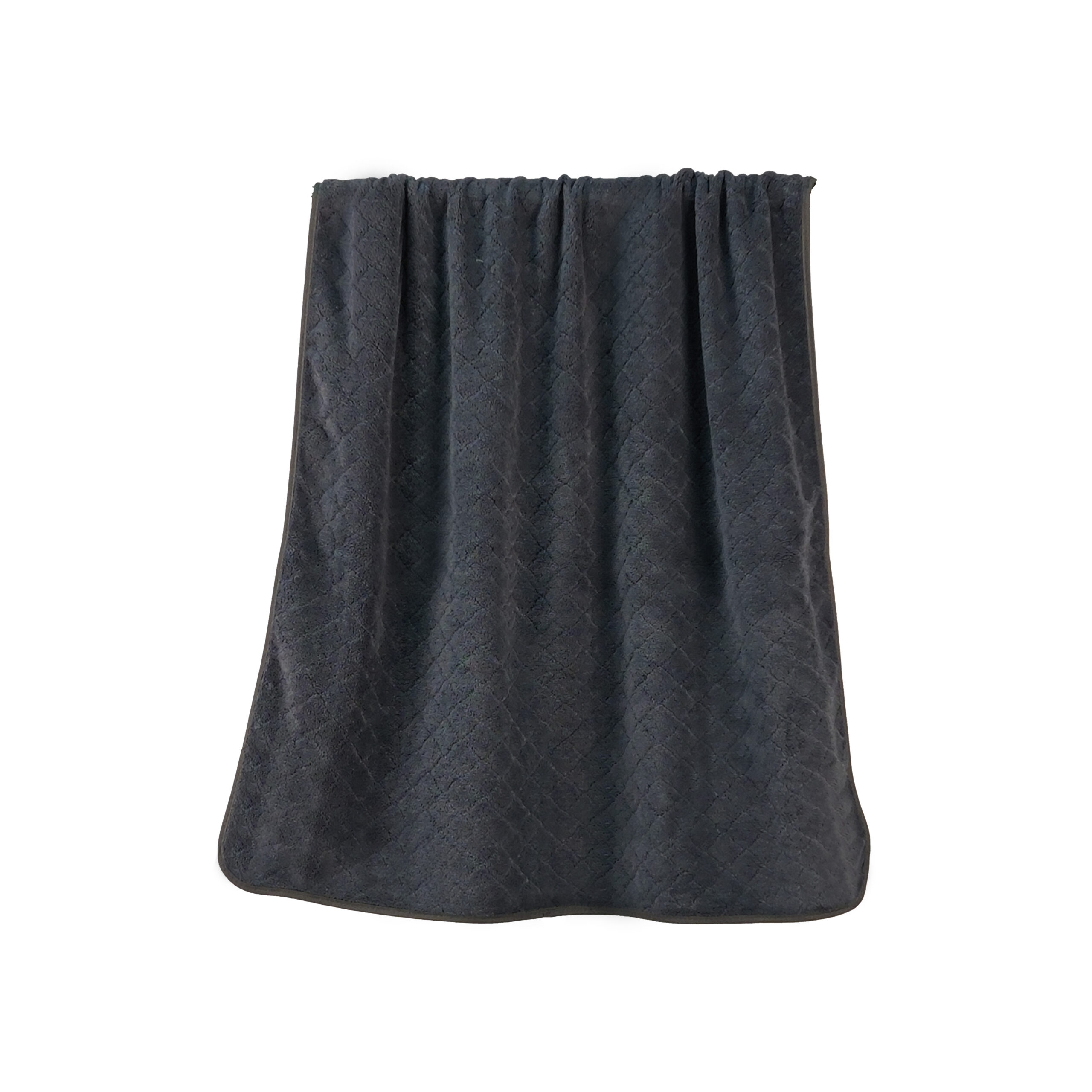 Solid Jacquard Diamond Jacquard Grid Coral Fleece Bath Towel#1064
