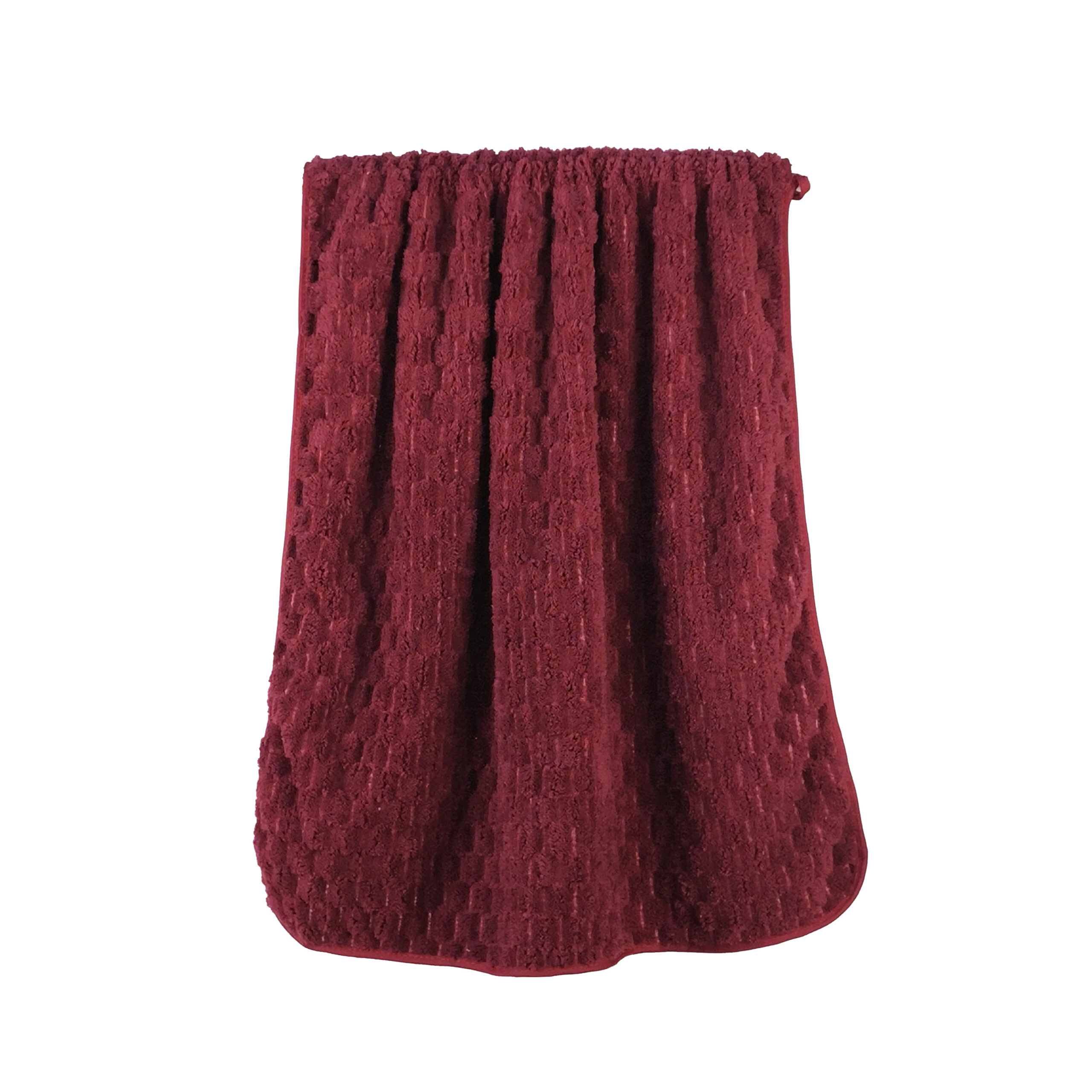 Solid Jacquard Staggered Brick Pattern Coral Fleece Bath Towel#1068