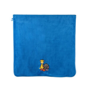 Solid Embroidered Flat Embroidered Cartoon Animals Coral Fleece Bath Towel#2001