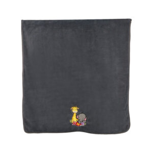 Solid Embroidered Flat Embroidered Cartoon Animals Coral Fleece Bath Towel#2002