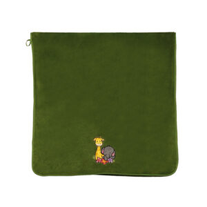 Solid Embroidered Flat Embroidered Cartoon Animals Coral Fleece Bath Towel#2003