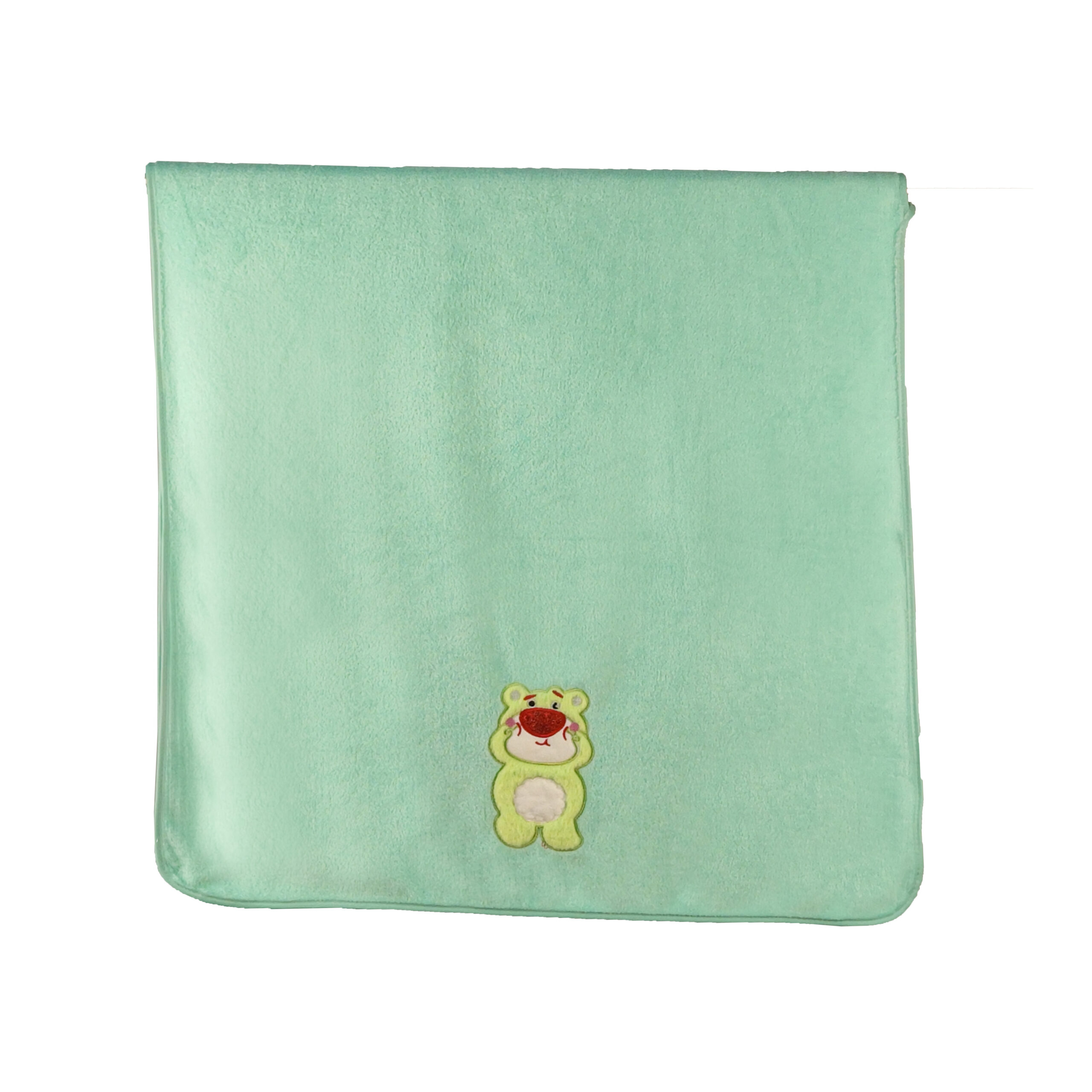 Solid Embroidered Flat Embroidered Cartoon Bear Coral Fleece Bath Towel#2007