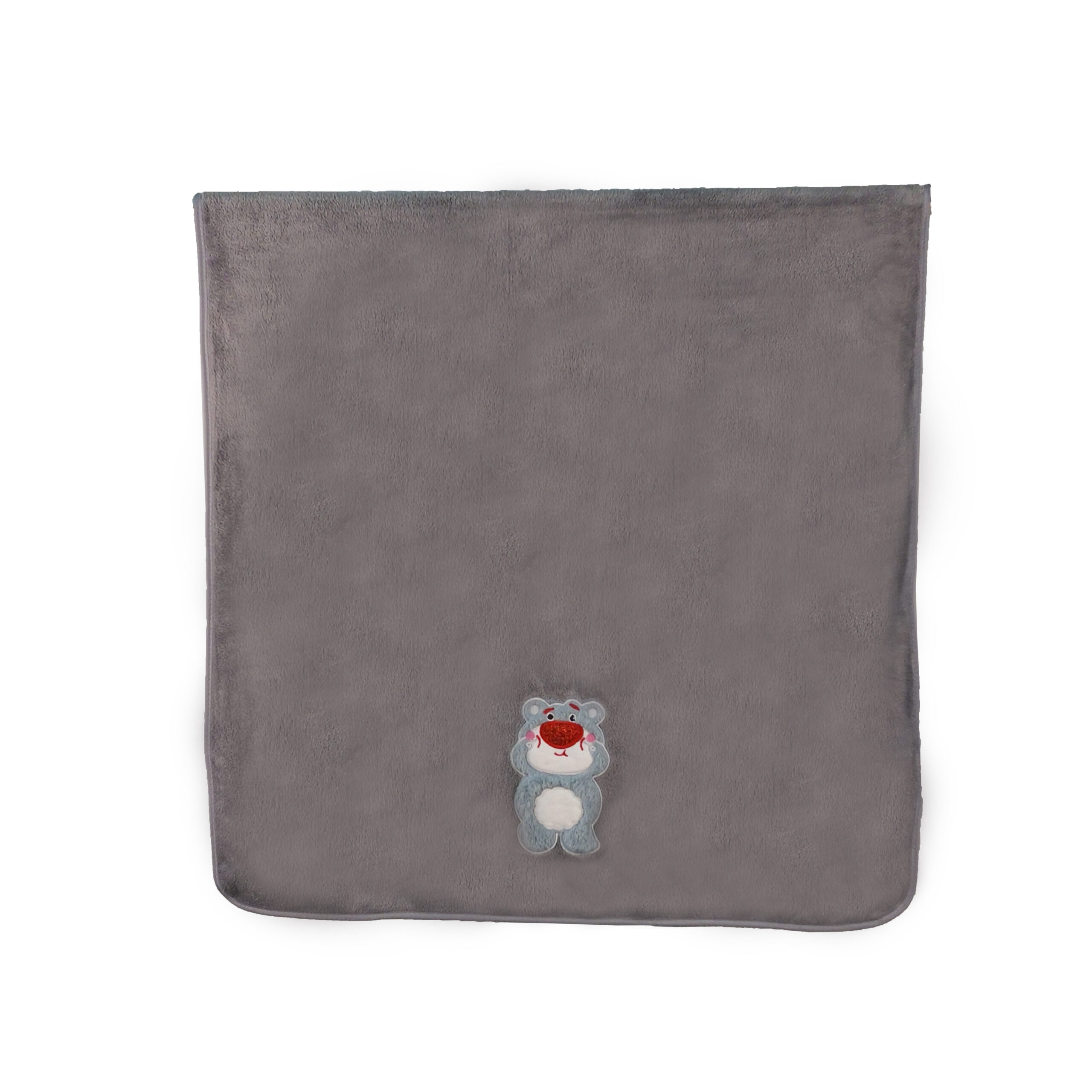 Solid Embroidered Flat Embroidered Cartoon Bear Coral Fleece Bath Towel#2011