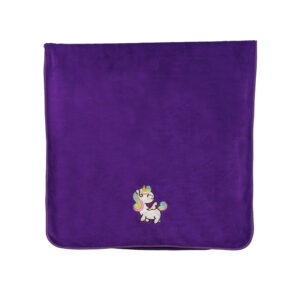 Solid Embroidered Flat Embroidered Cartoon Unicorn Coral Fleece Bath Towel#2013