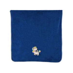 Solid Embroidered Flat Embroidered Cartoon Unicorn Coral Fleece Bath Towel#2014