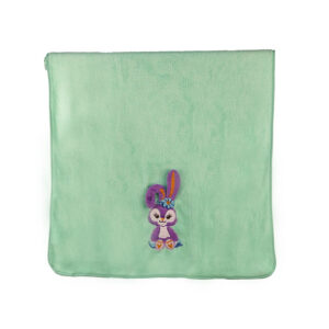 Solid Embroidered Flat Embroidered Cartoon Bunny Coral Fleece Bath Towel#2018