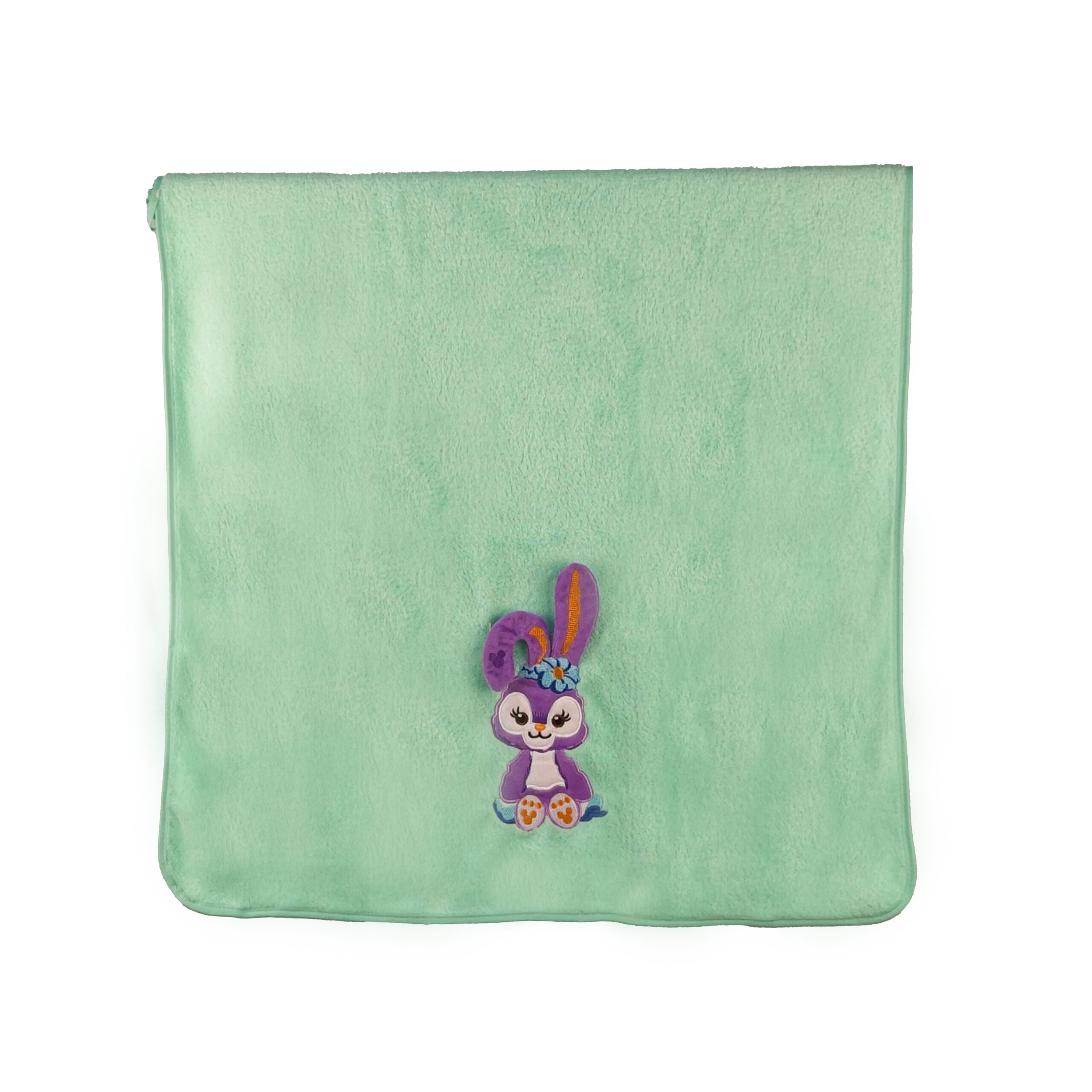 Solid Embroidered Flat Embroidered Cartoon Bunny Coral Fleece Bath Towel#2018