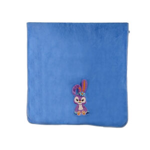Solid Embroidered Flat Embroidered Cartoon Bunny Coral Fleece Bath Towel#2023