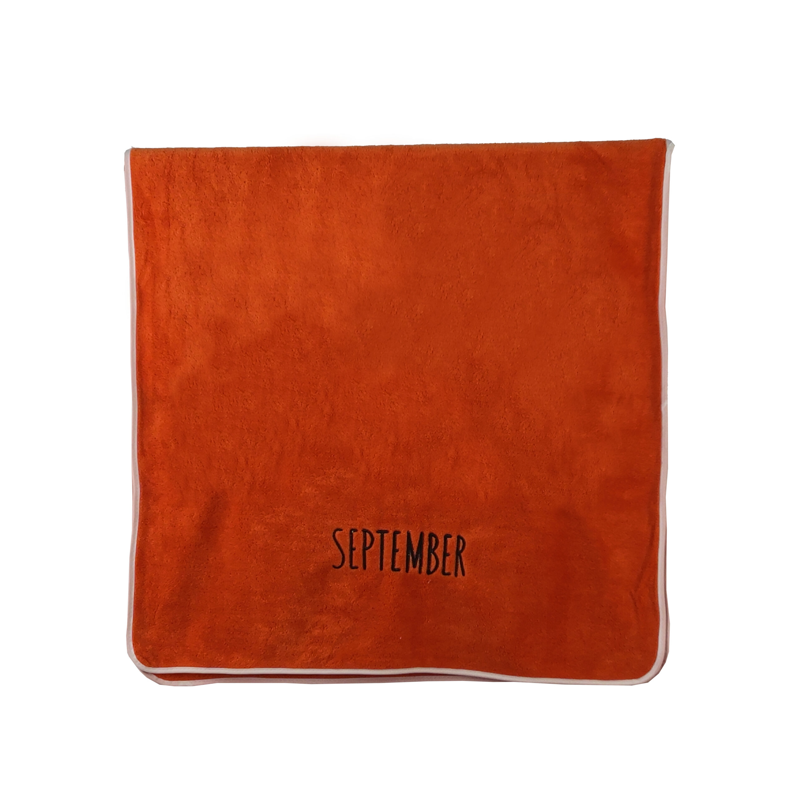 Solid Embroidered Flat Embroidered Month Letter Coral Fleece Towel#2025