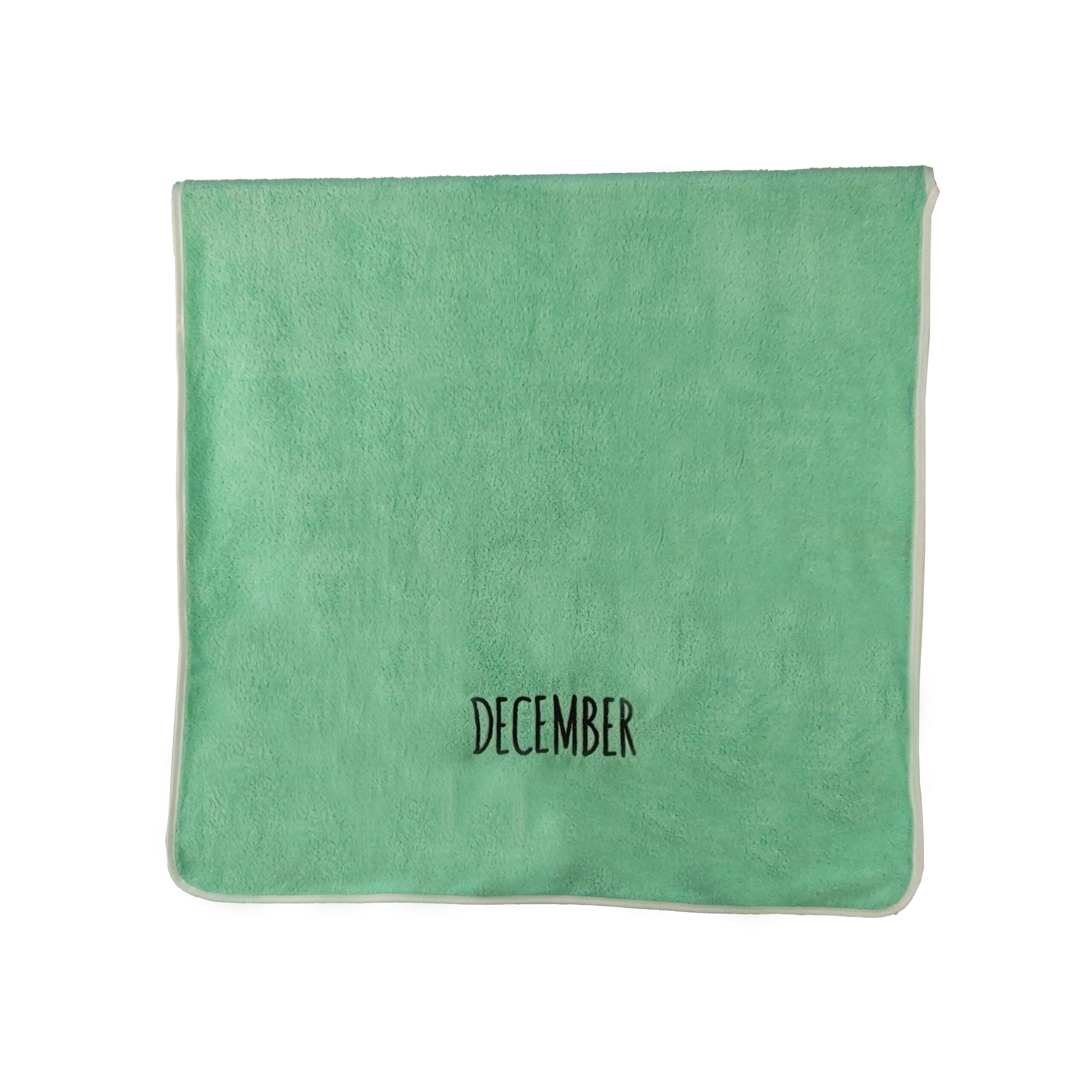 Solid Embroidered Flat Embroidered Month Letter Coral Fleece Towel#2028