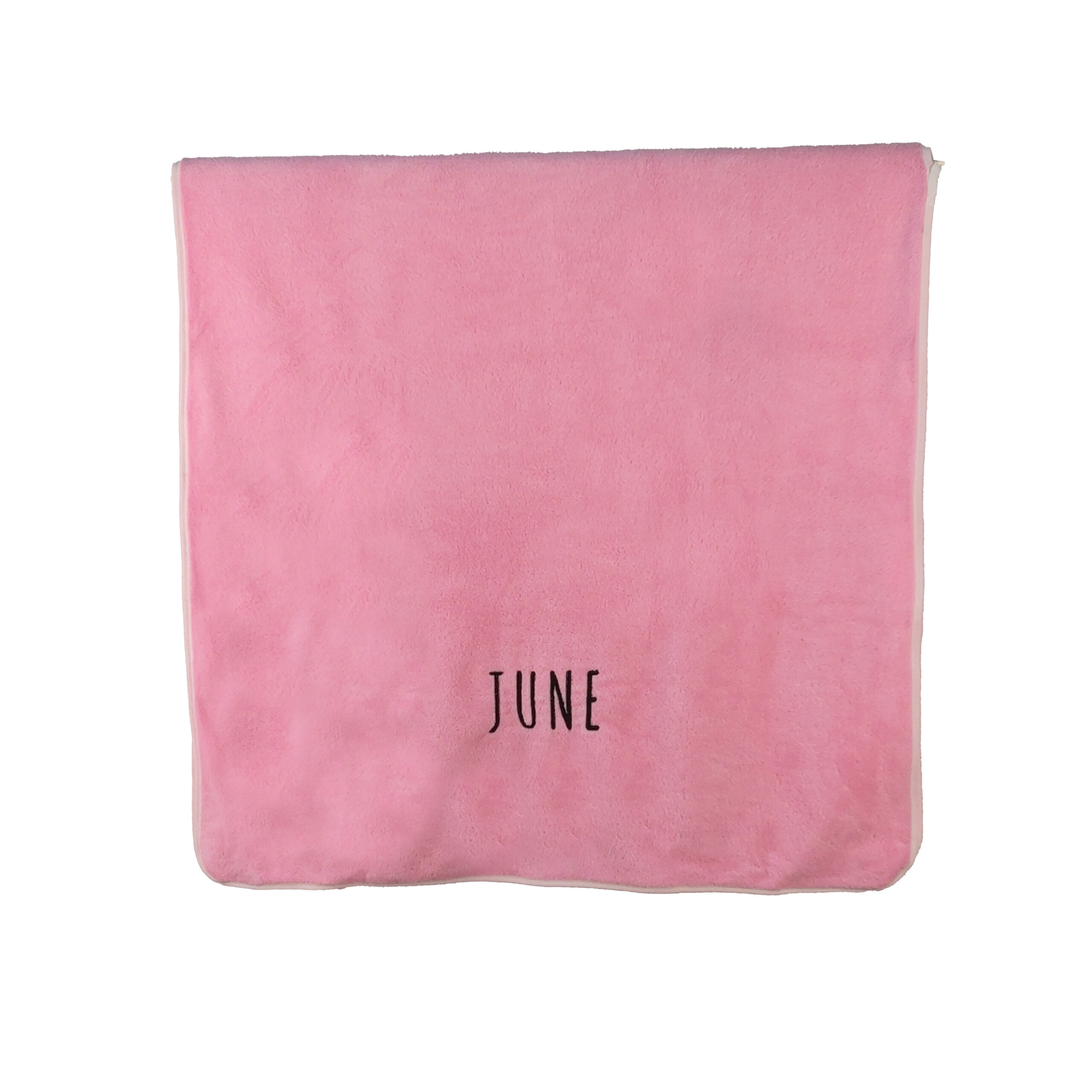 Solid Embroidered Flat Embroidered Month Letter Coral Fleece Towel#2029