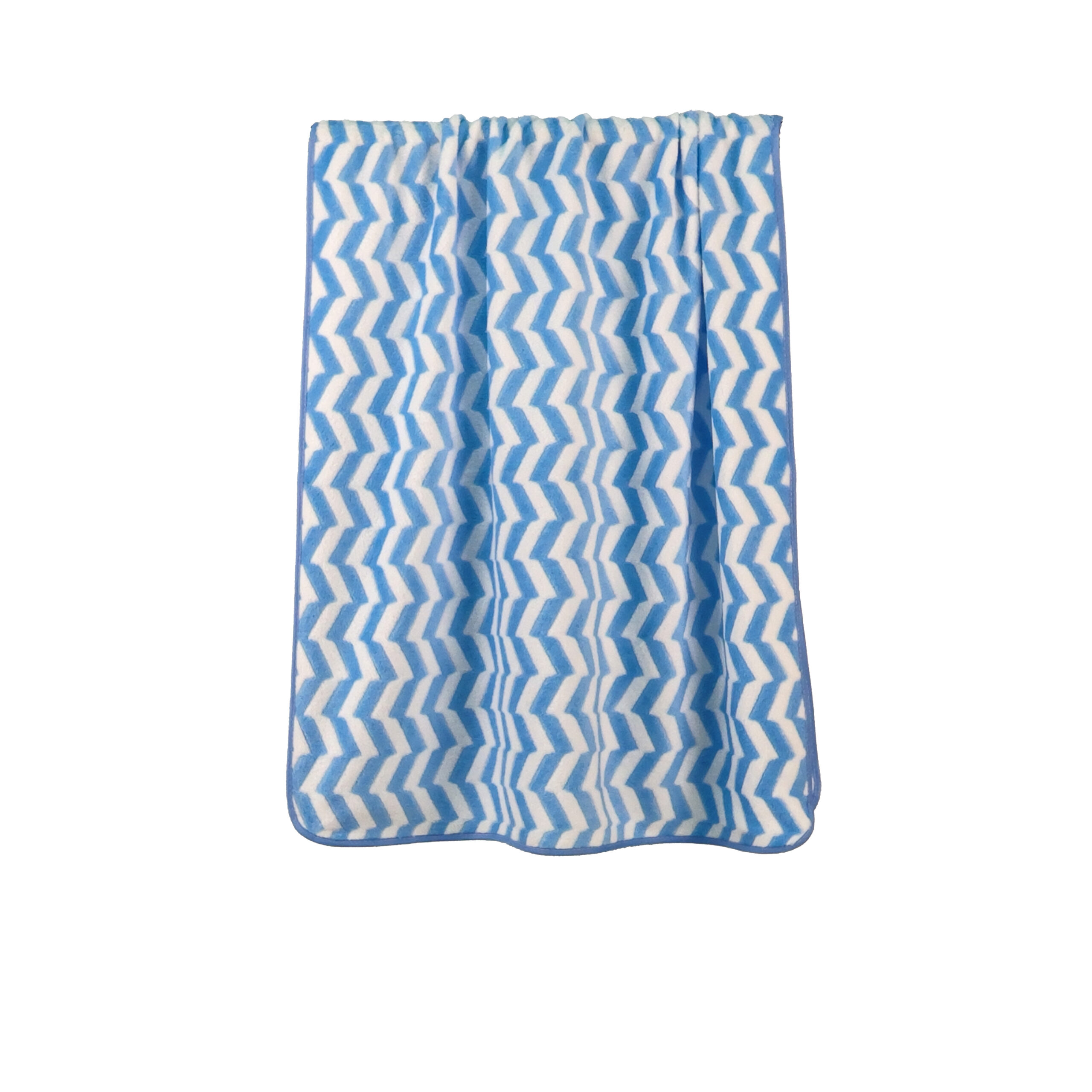 Yarn-dyed Striped Chevron Zigzag Pattern Coral Fleece Bath Towel#3001