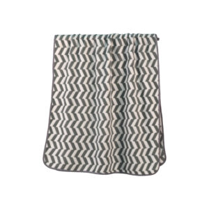 Yarn-dyed Striped Chevron Zigzag Pattern Coral Fleece Bath Towel#3002