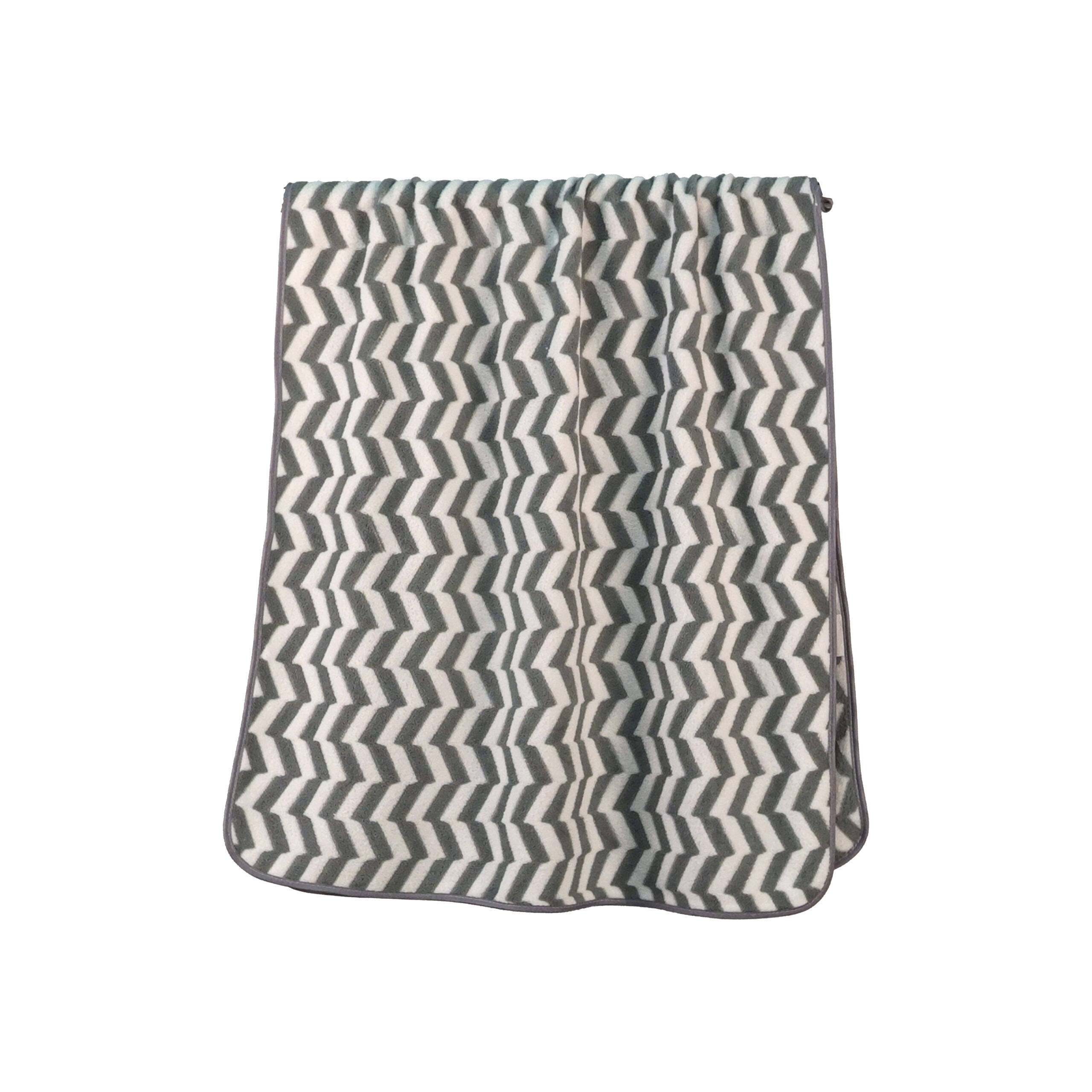 Yarn-dyed Striped Chevron Zigzag Pattern Coral Fleece Bath Towel#3002