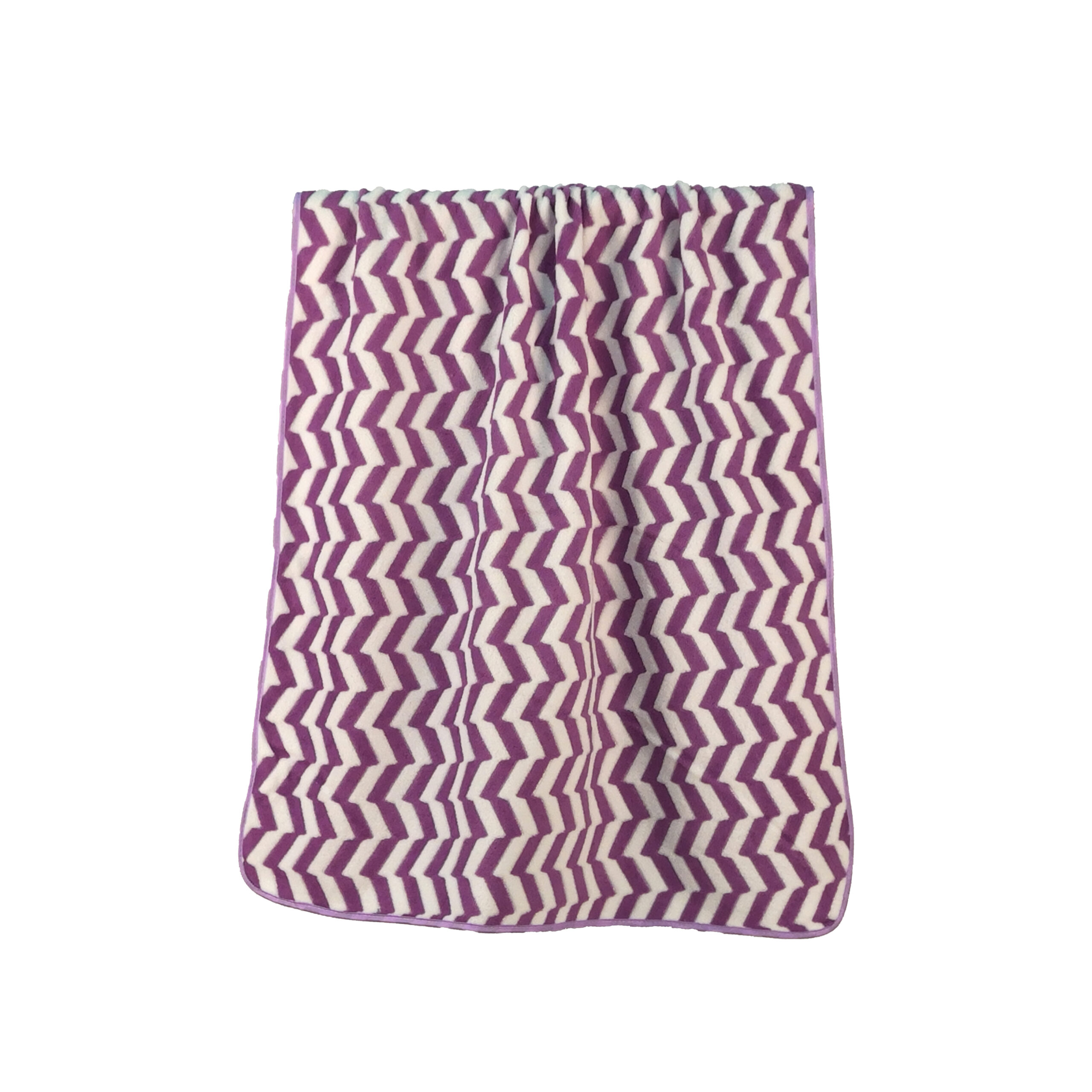 Yarn-dyed Striped Chevron Zigzag Pattern Coral Fleece Bath Towel#3004