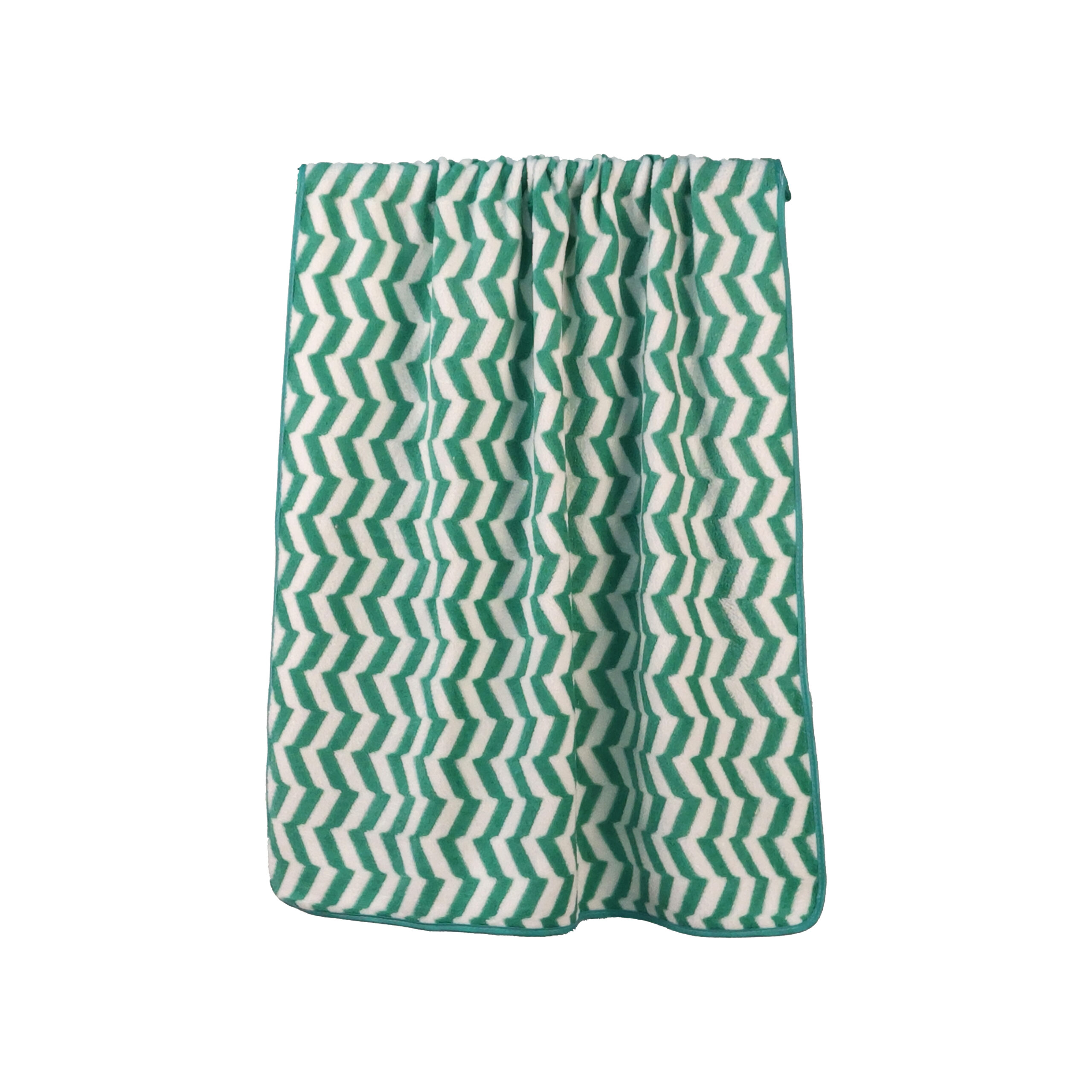 Yarn-dyed Striped Chevron Zigzag Pattern Coral Fleece Bath Towel#3005
