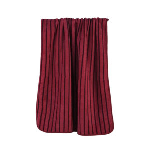 Yarn-dyed Striped Two-Tone Wide Stripes Coral Fleece Bath Towel#3012