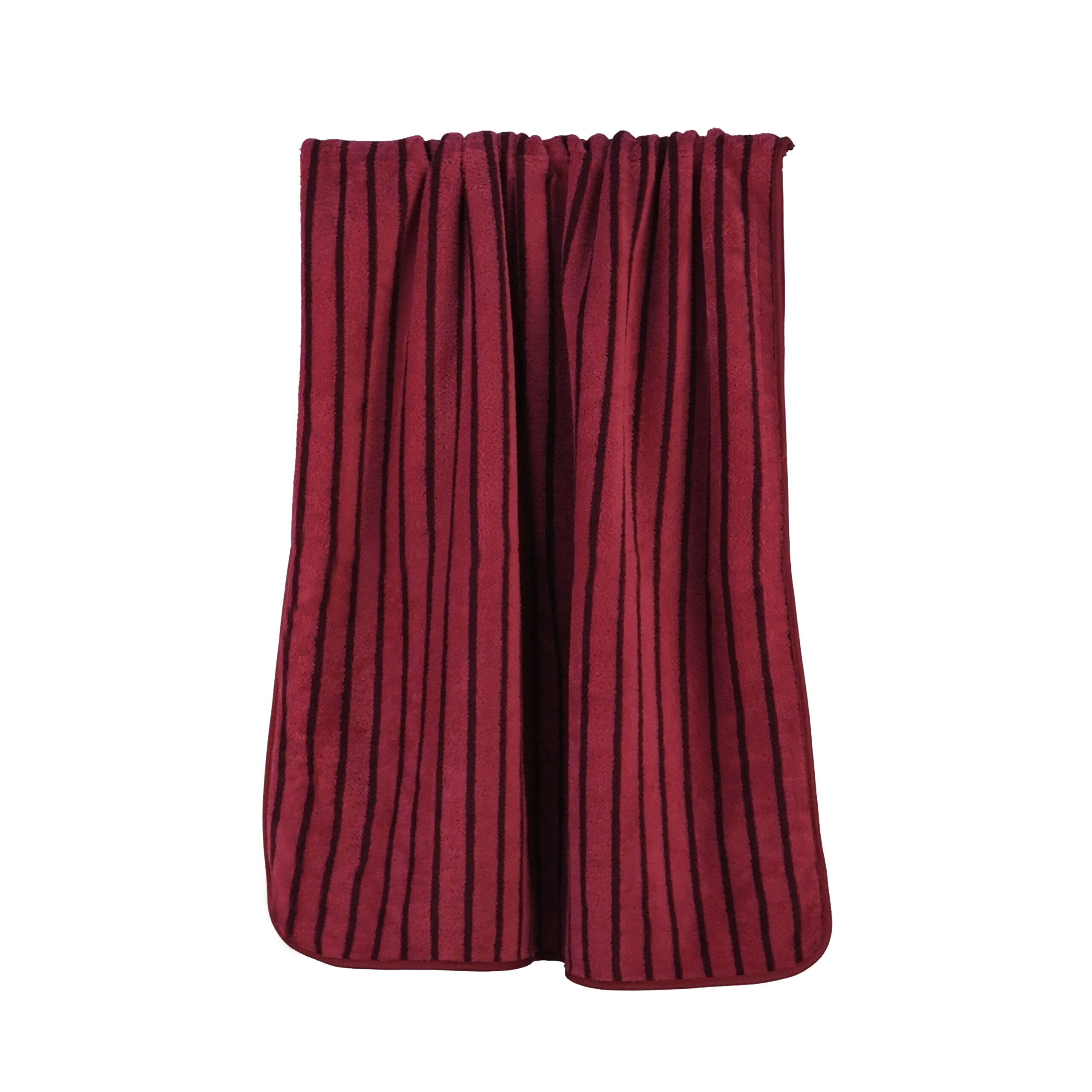 Yarn-dyed Striped Two-Tone Wide Stripes Coral Fleece Bath Towel#3012