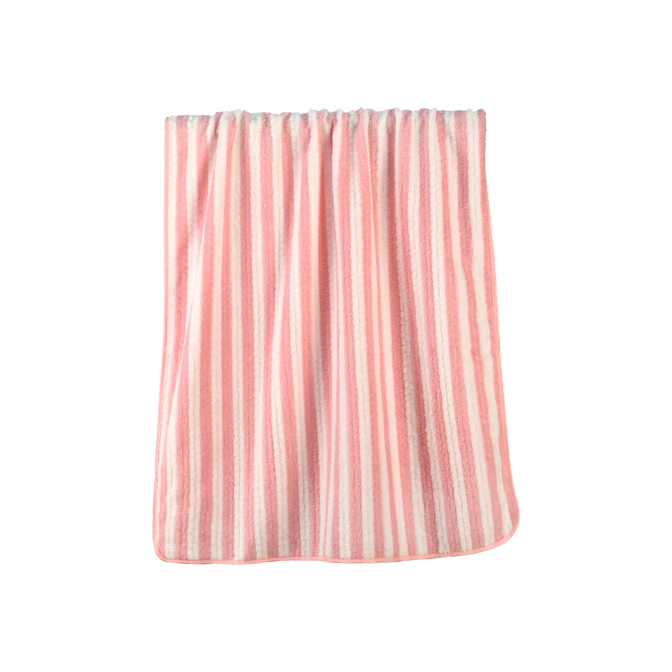 Yarn-dyed Striped Two-Tone Corn-Grid Stripes Coral Fleece Bath Towel#3018