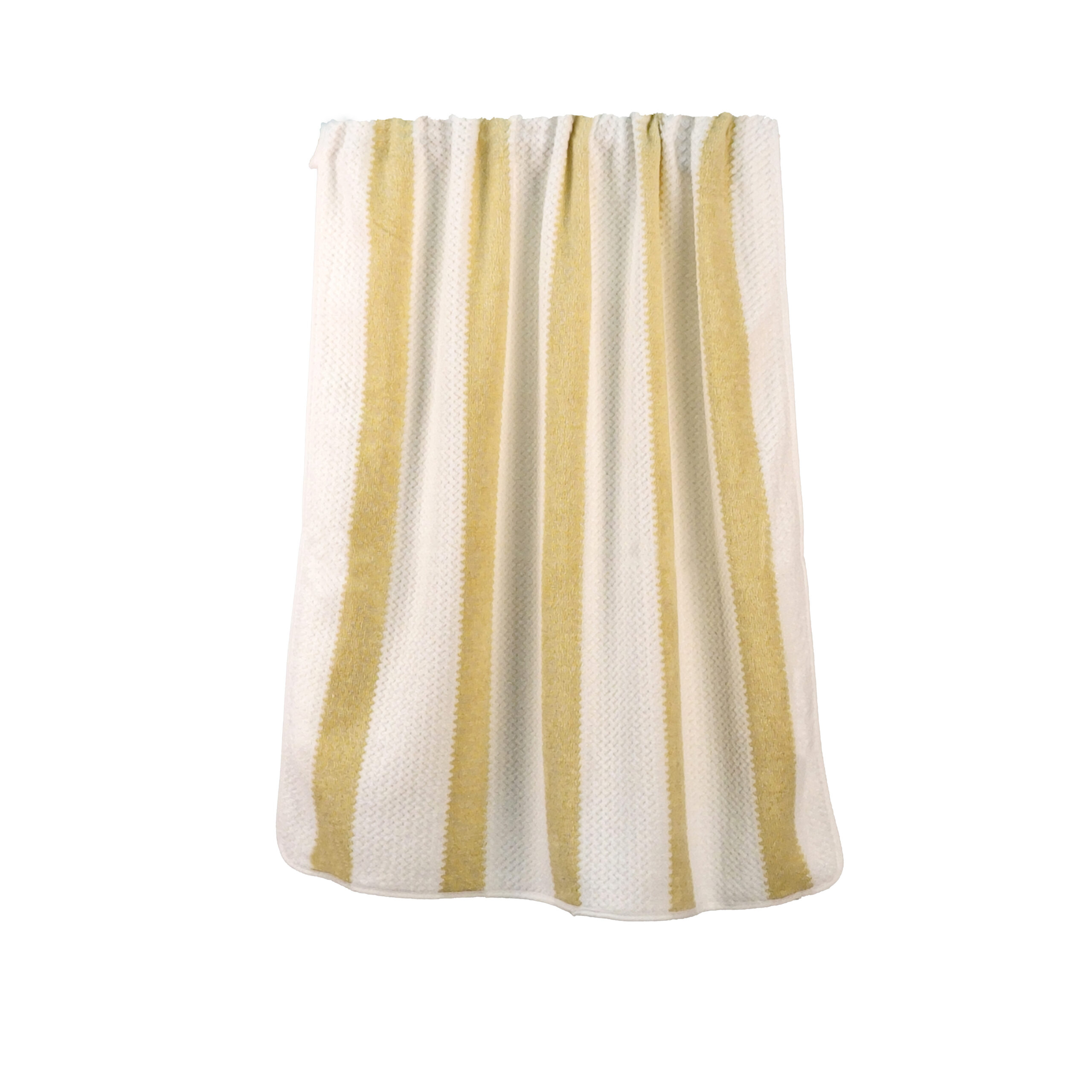 Yarn-dyed Striped Two-Tone Honeycomb Stripes Coral Fleece Bath Towel#3030
