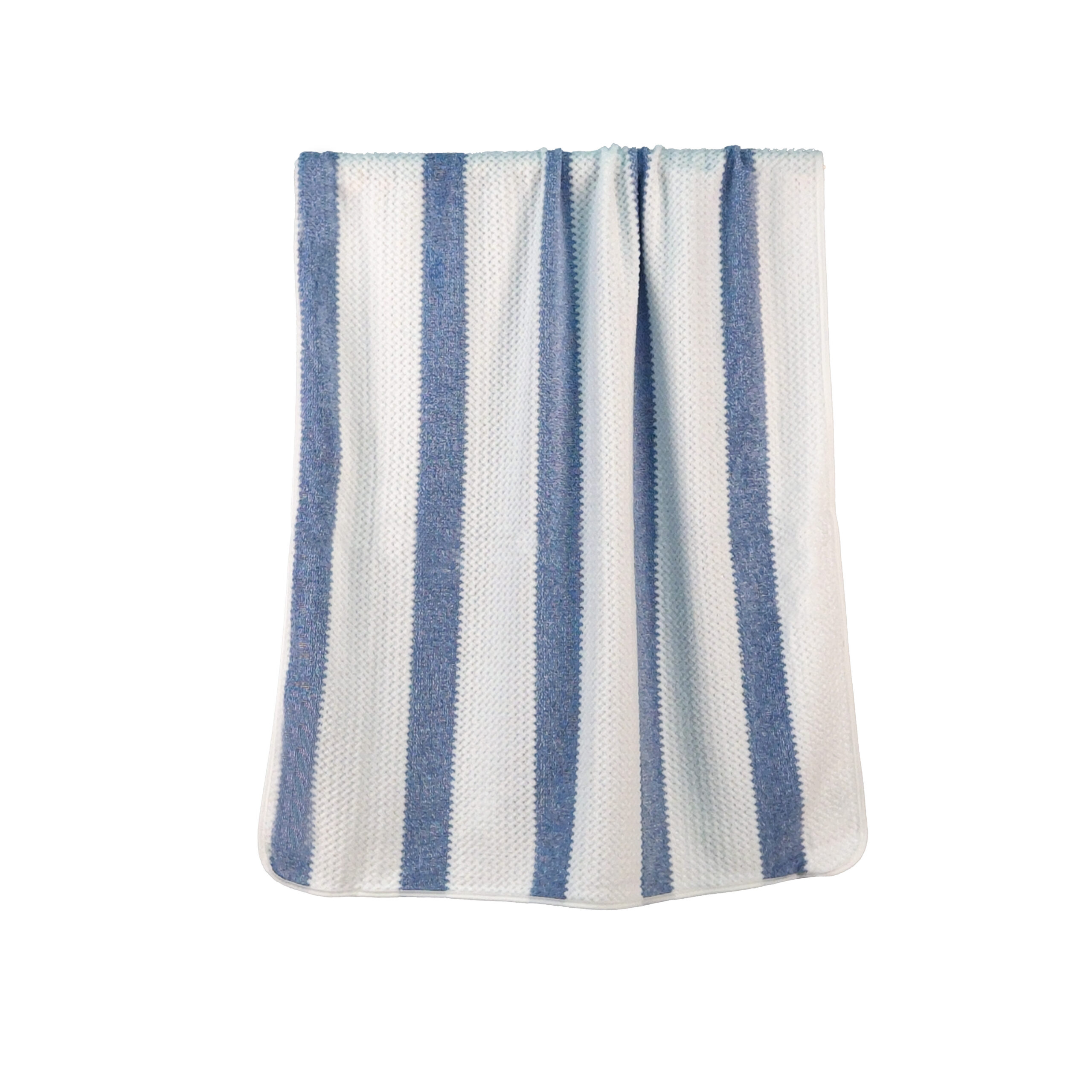 Yarn-dyed Striped Two-Tone Honeycomb Stripes Coral Fleece Bath Towel#3031
