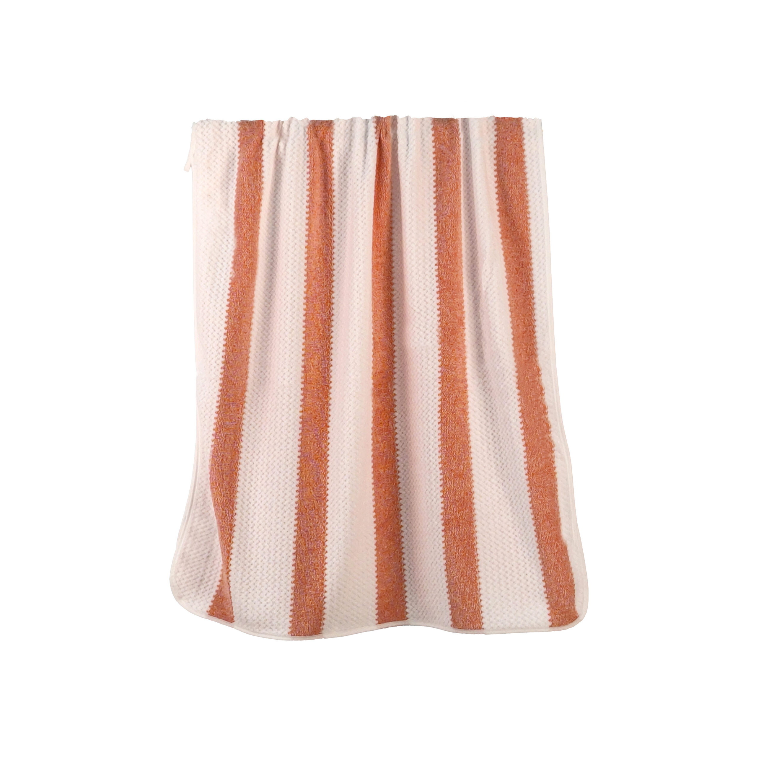 Yarn-dyed Striped Two-Tone Honeycomb Stripes Coral Fleece Bath Towel#3033