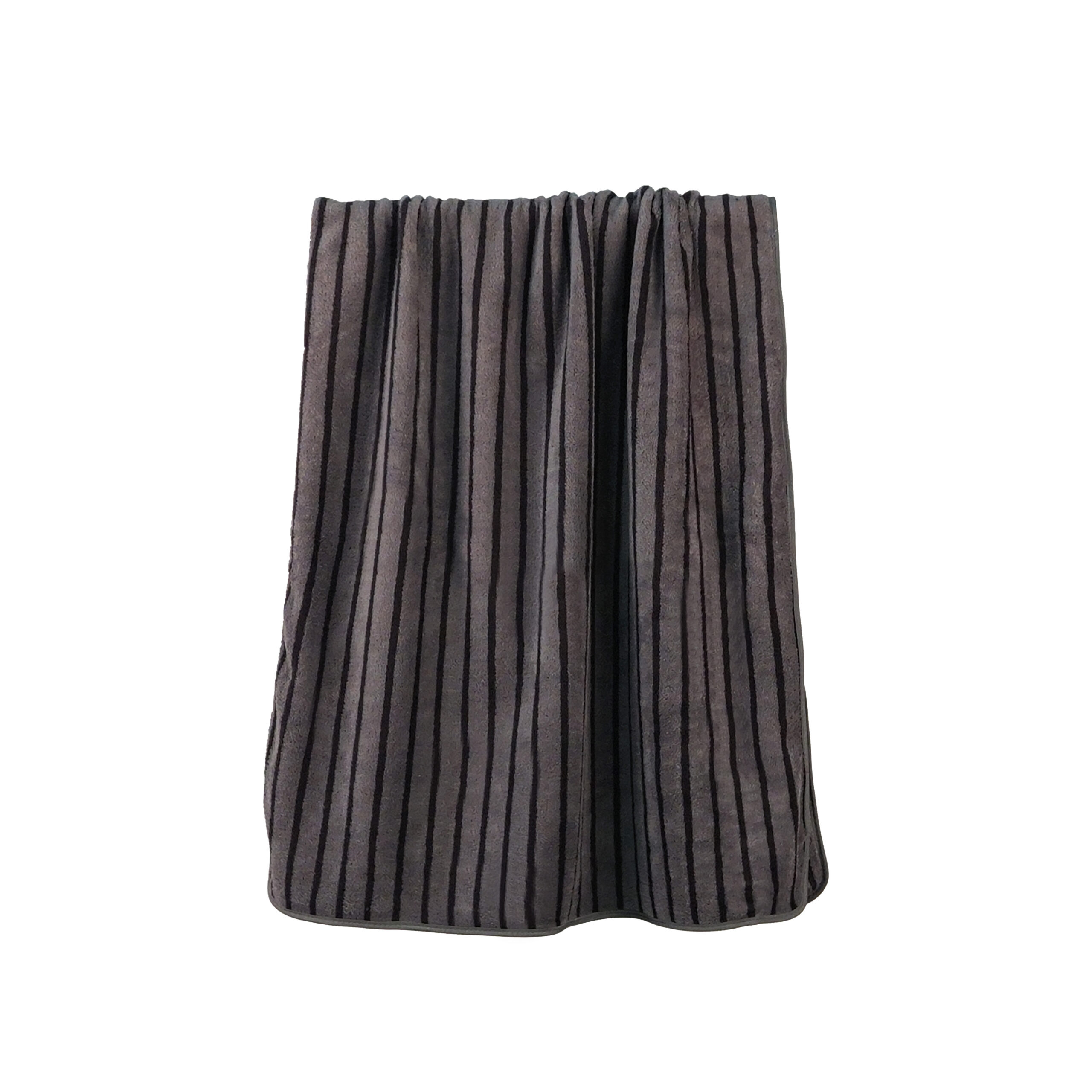 Yarn-dyed Striped Fine Vertical Stripes Coral Fleece Bath Towel#3038