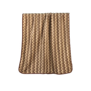 Yarn-dyed Striped Wavy Zigzag Stripes Coral Fleece Bath Towel#3043