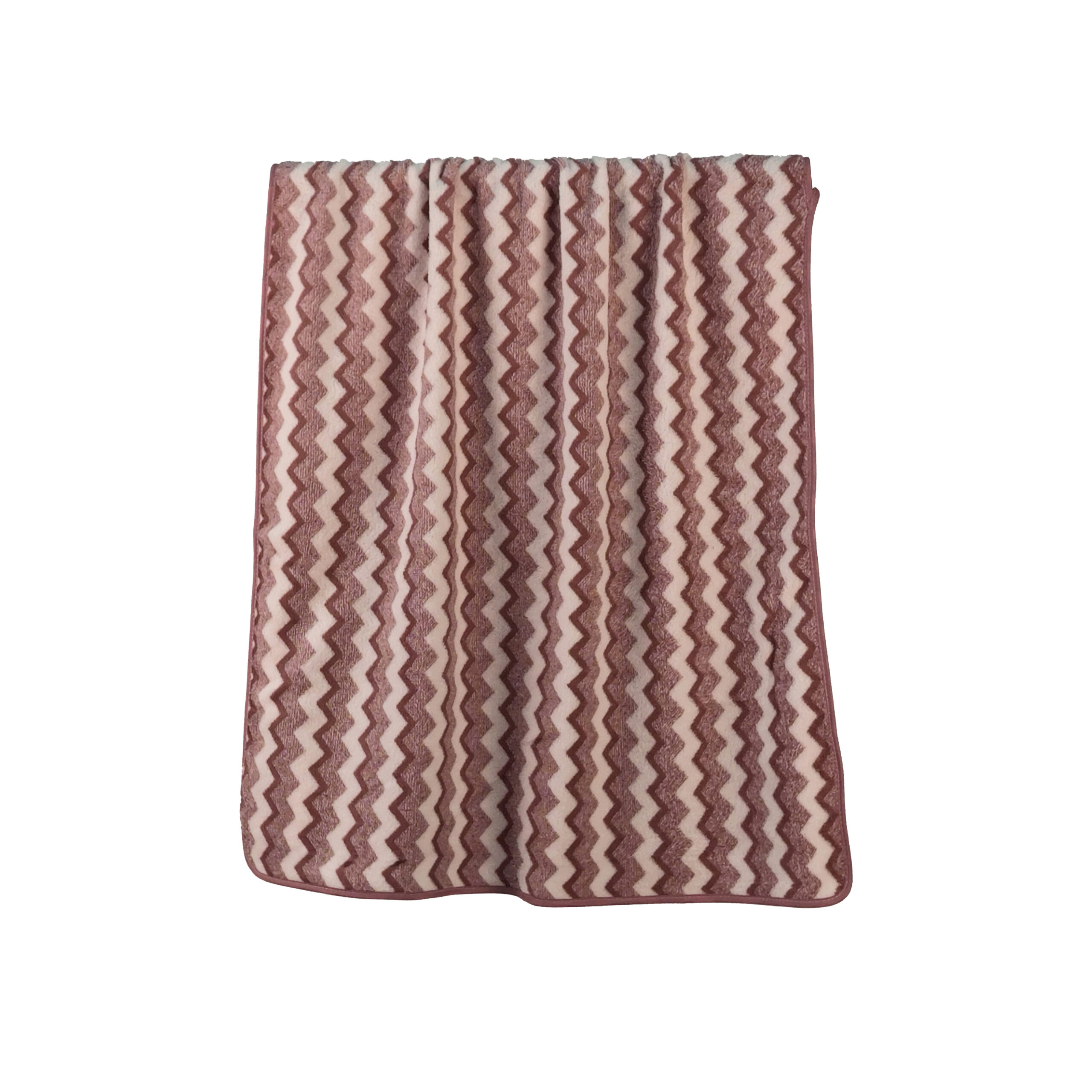 Yarn-dyed Striped Wavy Zigzag Stripes Coral Fleece Bath Towel#3045