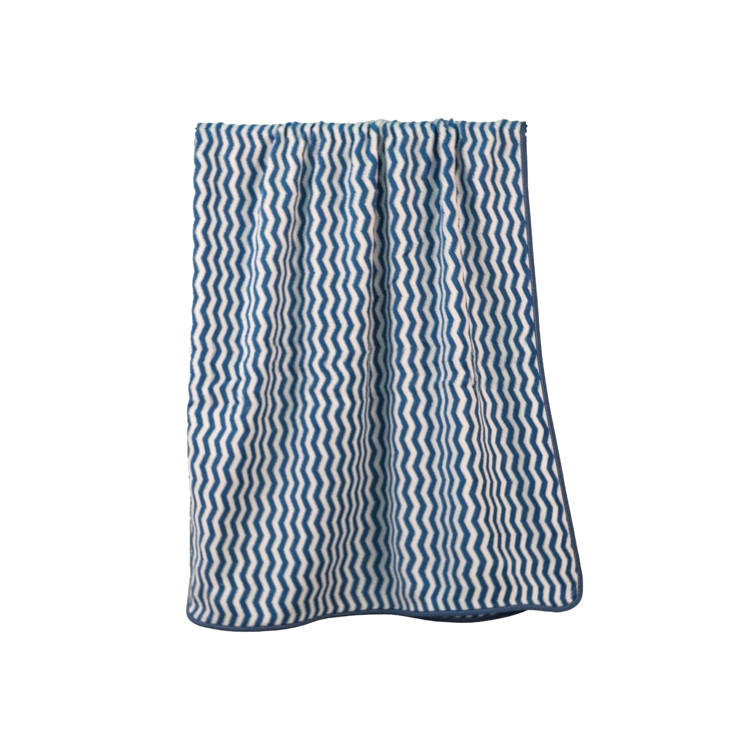 Yarn-dyed Striped Wavy Zigzag Stripes Coral Fleece Bath Towel#3051