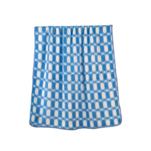 Yarn-dyed Geometric Interlocking Diamond Coral Fleece Bath Towel#4003