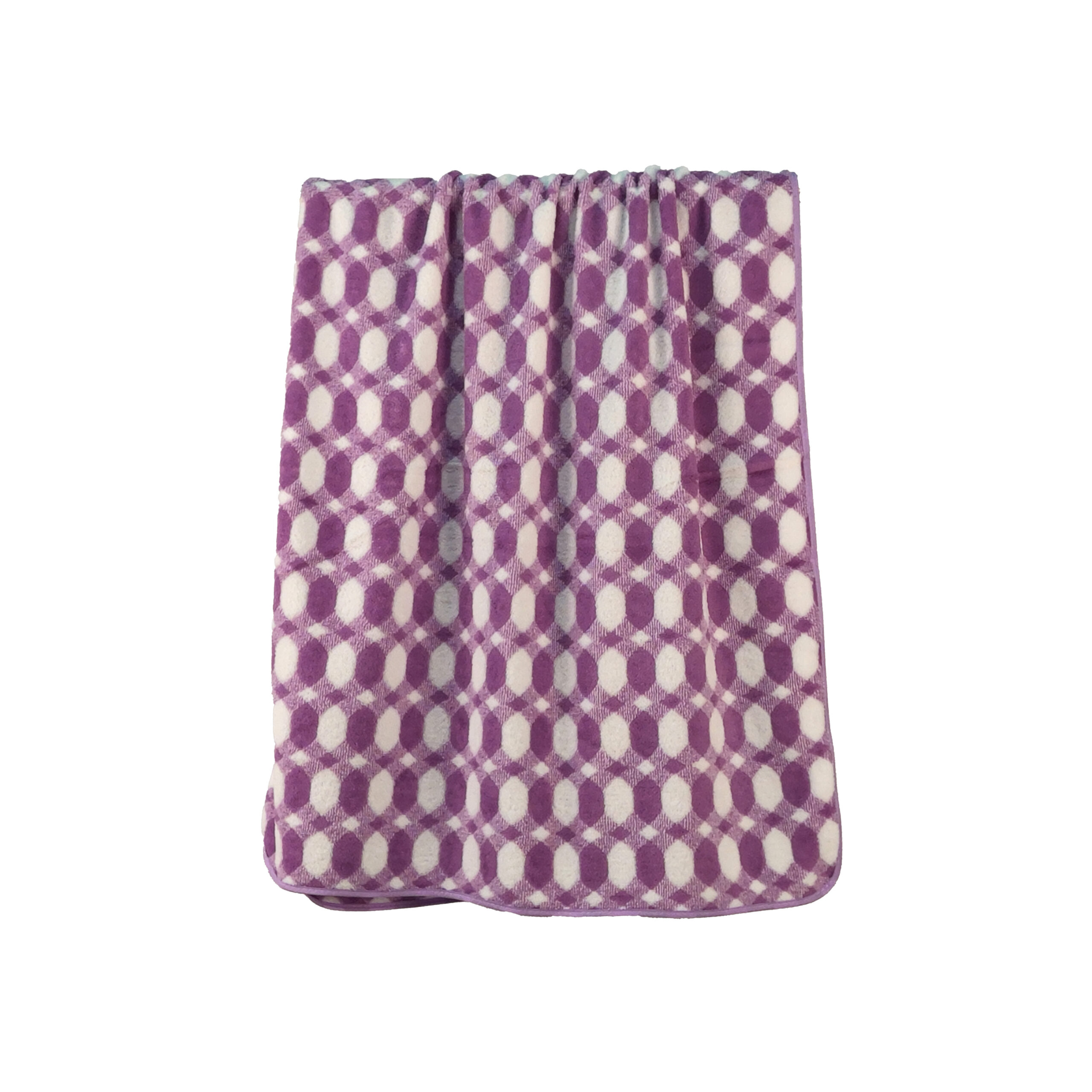 Yarn-dyed Geometric Interlocking Diamond Coral Fleece Bath Towel#4005