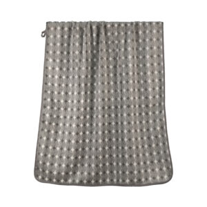Yarn-dyed Geometric Wavy Diamond Grid Coral Fleece Bath Towel#4010
