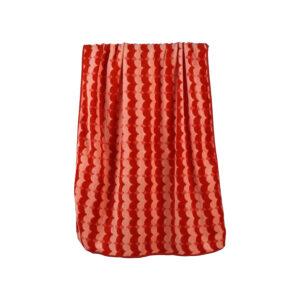 Yarn-dyed Geometric Heart Wavy Coral Fleece Bath Towel#4013