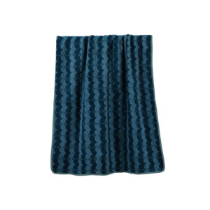 Yarn-dyed Geometric Heart Wavy Coral Fleece Bath Towel#4015