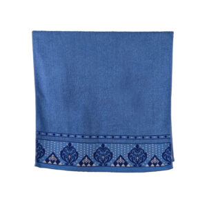 Vintage Geometric Jacquard Scrolled Border Solid Cotton Bath Towel#5002
