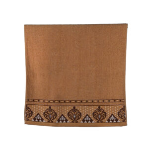 Vintage Geometric Jacquard Scrolled Border Solid Cotton Bath Towel#5005