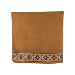 Vintage Geometric Jacquard Border Solid Cotton Bath Towel#5007
