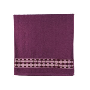 Vintage Geometric Jacquard Border Solid Cotton Bath Towel#5008