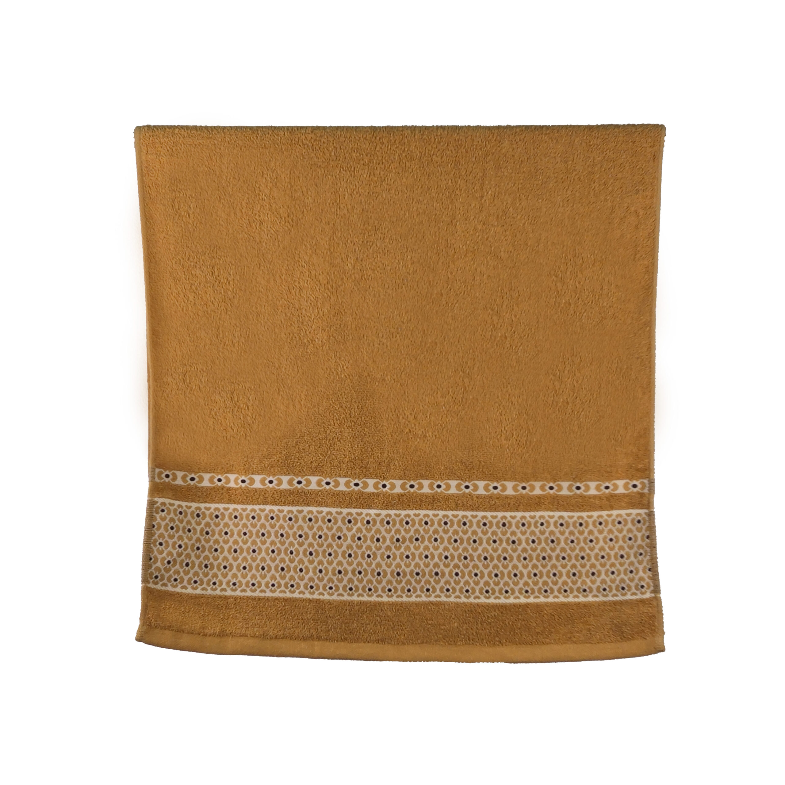 Vintage Geometric Jacquard Border Solid Cotton Bath Towel#5012
