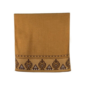 Vintage Geometric Jacquard Border Solid Cotton Bath Towel#5014